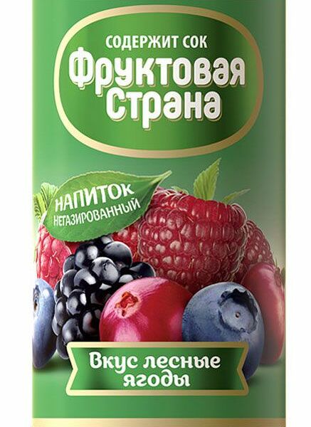 Напиток сокосодержащий Фруктовая страна Лесные ягоды 0.5 л