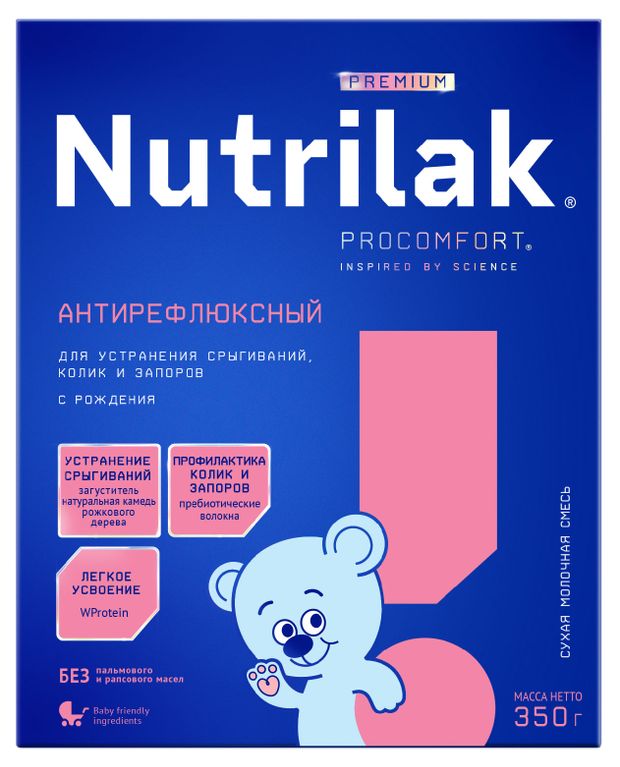 

Смесь Nutrilak Premium Антирефлюкс молочная сухая с рождения 350 г