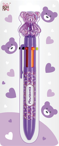 

Ручка шариковая Бон Пре Мишка, сувенирная, 6 цветов в ассортименте