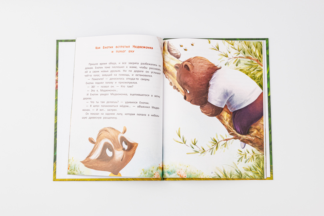 

Книжка: Енот находит друзей