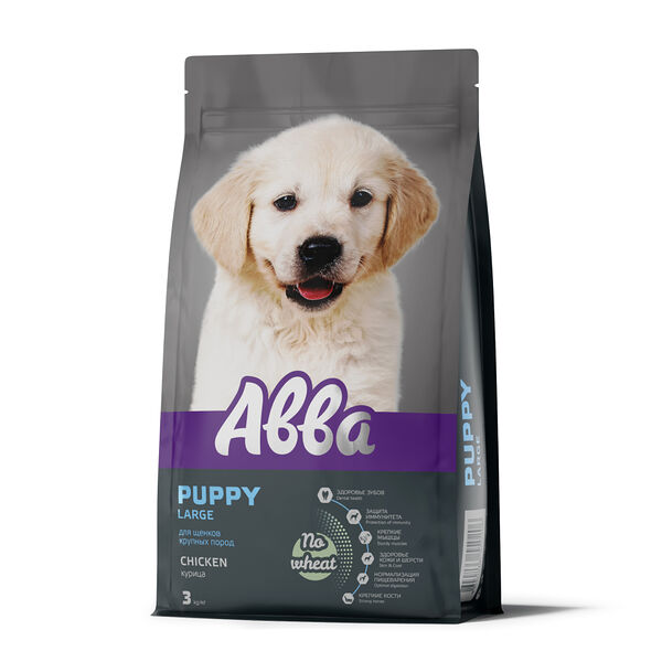 Сухой корм Aвва Premium Puppy Large для щенков крупных пород, с курицей, 3 кг