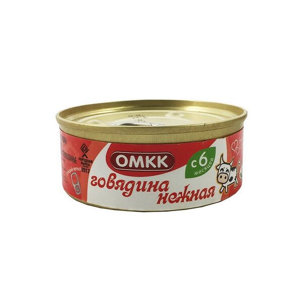 Пюре мясное ОМКК Говядина нежная 100г ж/б ДП