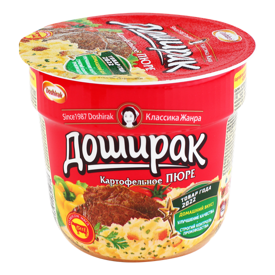 

Пюре картофельное быстрого приготовления Доширак говядина 40 г