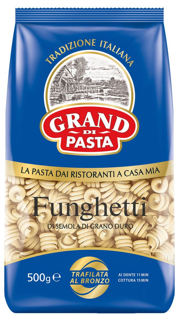 

Макароны Grand Di Pasta Funghetti группа А высший сорт, 500г