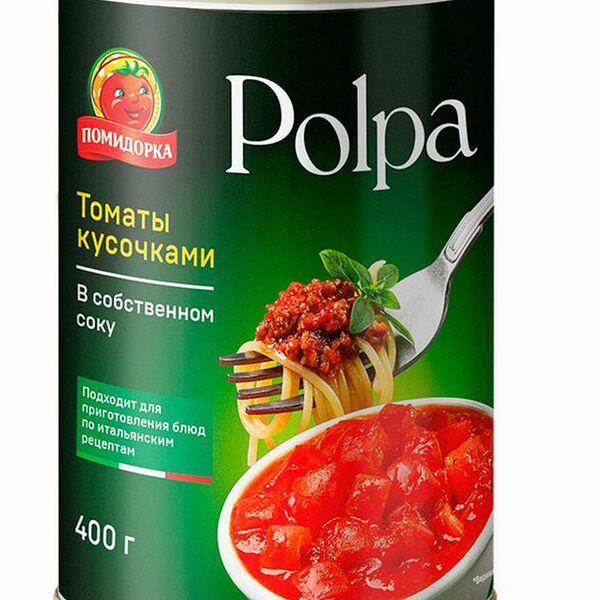 Томаты Помидорка кусочками в собственном соку 400 г