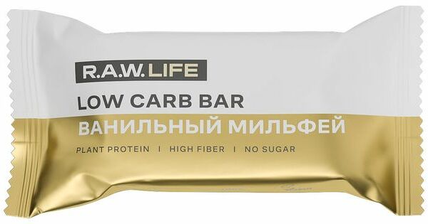 Батончик ореховый низкоуглеводный R.A.W. Life Ванильный мильфей