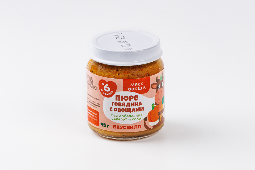 

Пюре "Говядина с овощами" 95г