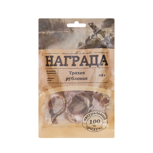 Лакомство для собак Трахея говяжья рубленая 40 г