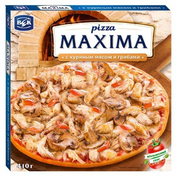 Пицца Век Maxima с куриным мясом и грибами 410 г