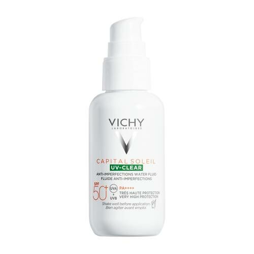 Флюид Vichy Capital Soleil UV-clear невесомый солнцезащитный для лица против несовершенств SPF 50 40 мл