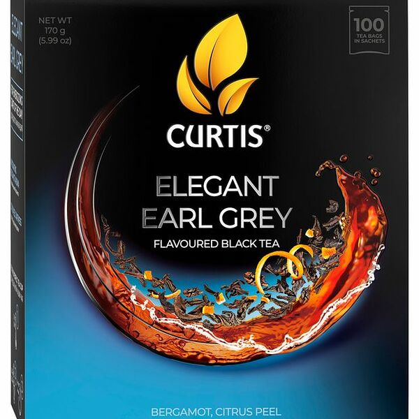 Чай черный Curtis Elegant Earl Grey With Bergamot Flavour в пакетиках 100х1.7 г