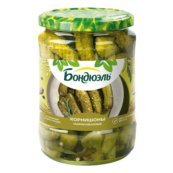 Огурцы маринованные Бондюэль корнишоны 540 г