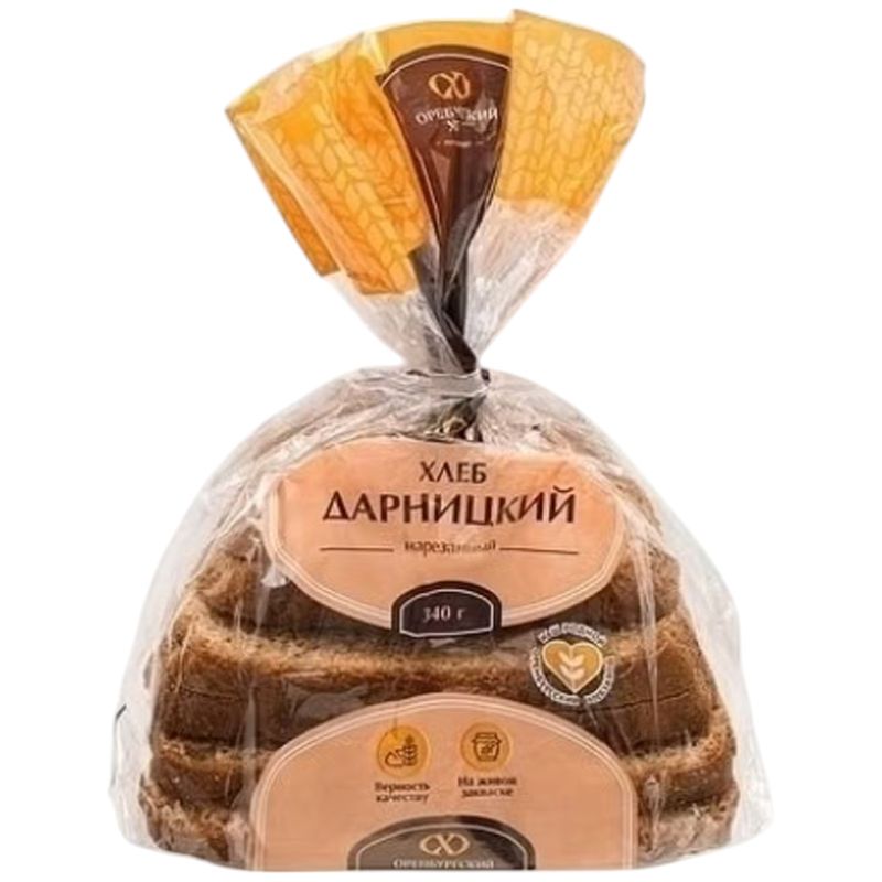 

Хлеб Оренбургский хлебокомбинат Дарницкий нарезка 340 г