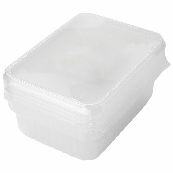 Контейнеры прямоугольные с крышками одноразовые 179 х 132 х 64 мм 5 шт.