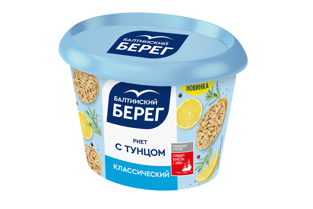 

Риет Балтийский берег с тунцом и минтаем Классический 150 г