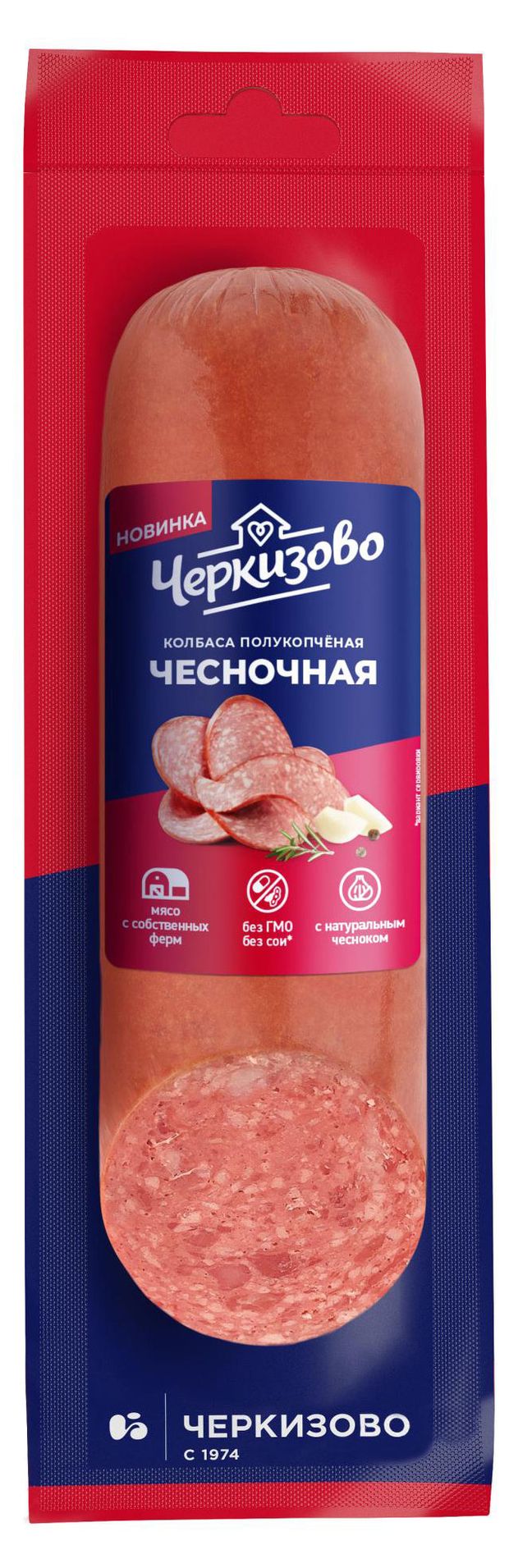 

Колбаса полукопчёная Черкизово Чесночная 300 г