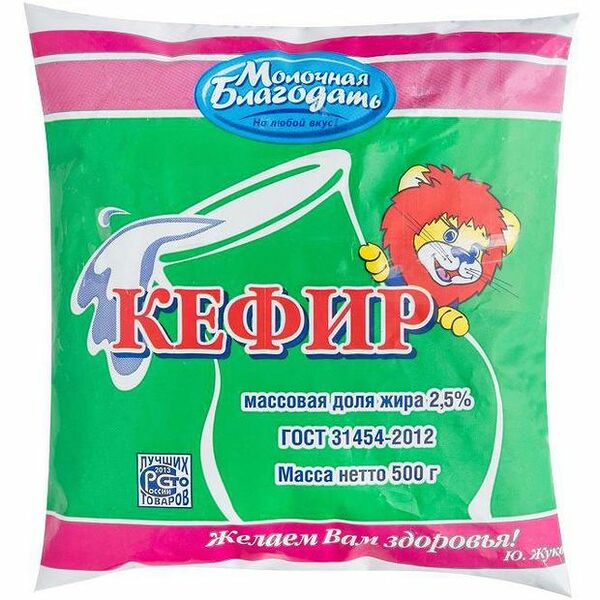 Кефир Молочная Благодать 2.5% 500 г