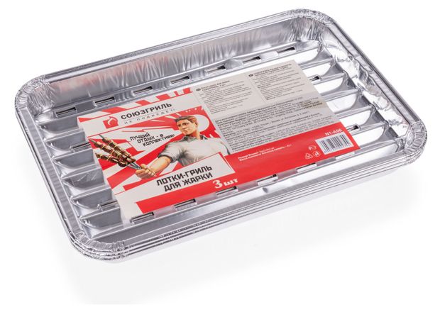 

Лотки для запекания Союзгриль 34x23.5x4 см, 3 шт