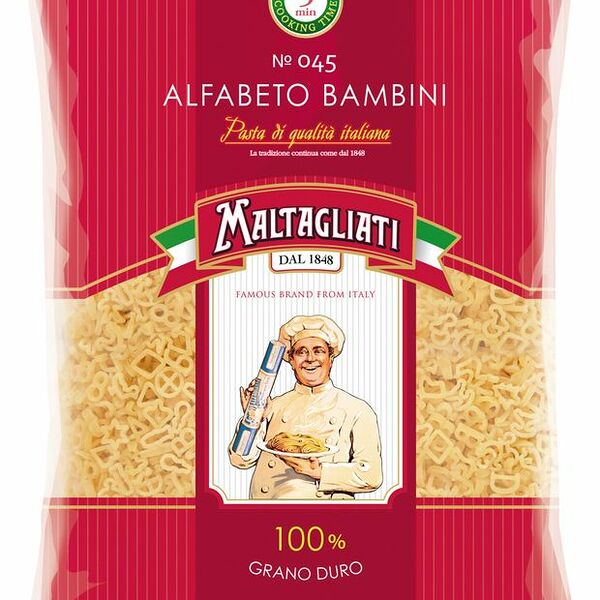 Макаронные изделия Maltagliati Alfabeto Bambini Алфавит 045 450 г