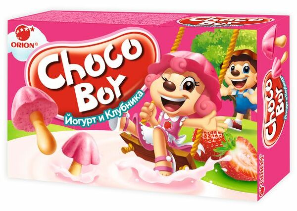 Печенье Orion Choco Boy Йогурт и клубника 40 г