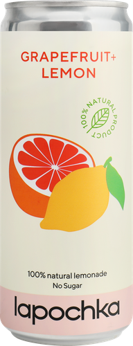 

Напиток безалкогольный Lapochka грейпфрут и лимон среднегазированный 330 мл