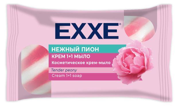 

Туалетное крем+мыло Exxe 1+1 Нежный Пион 80 г