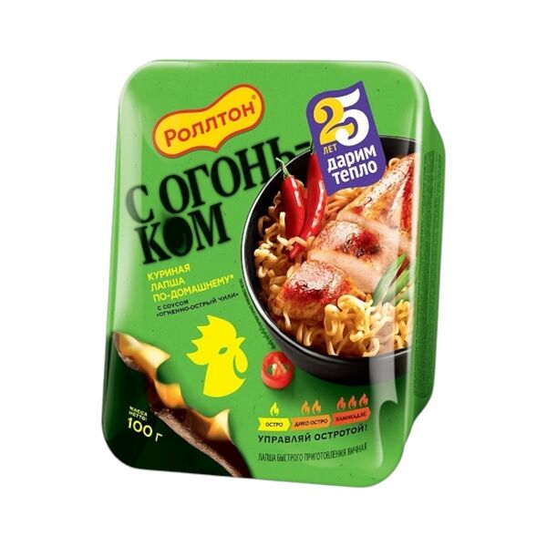 Кур. лапша по-домашнему с соусом «Огненно-острый чили», 100 г.