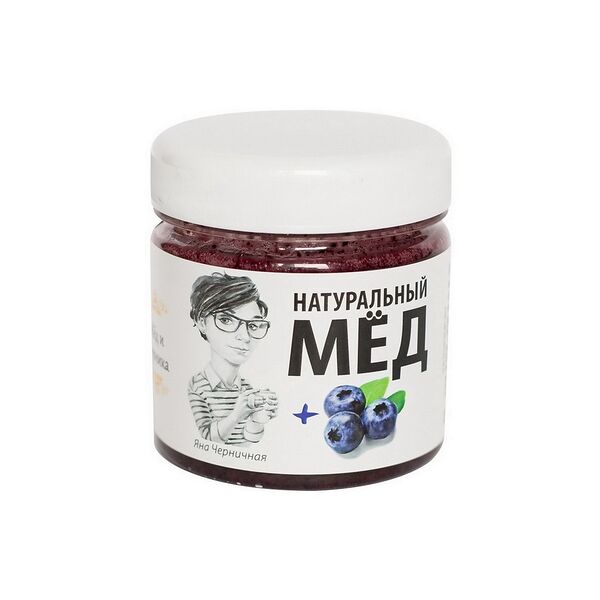 Мёд нат цвет Взбитый с черникой Мядовы шлях 200г пл/бан