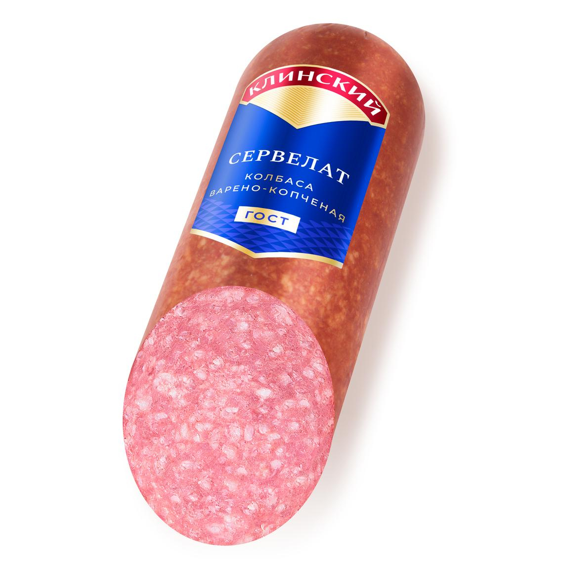 

Колбаса варено-копченая Клинский Сервелат ГОСТ мясокомбинат вес