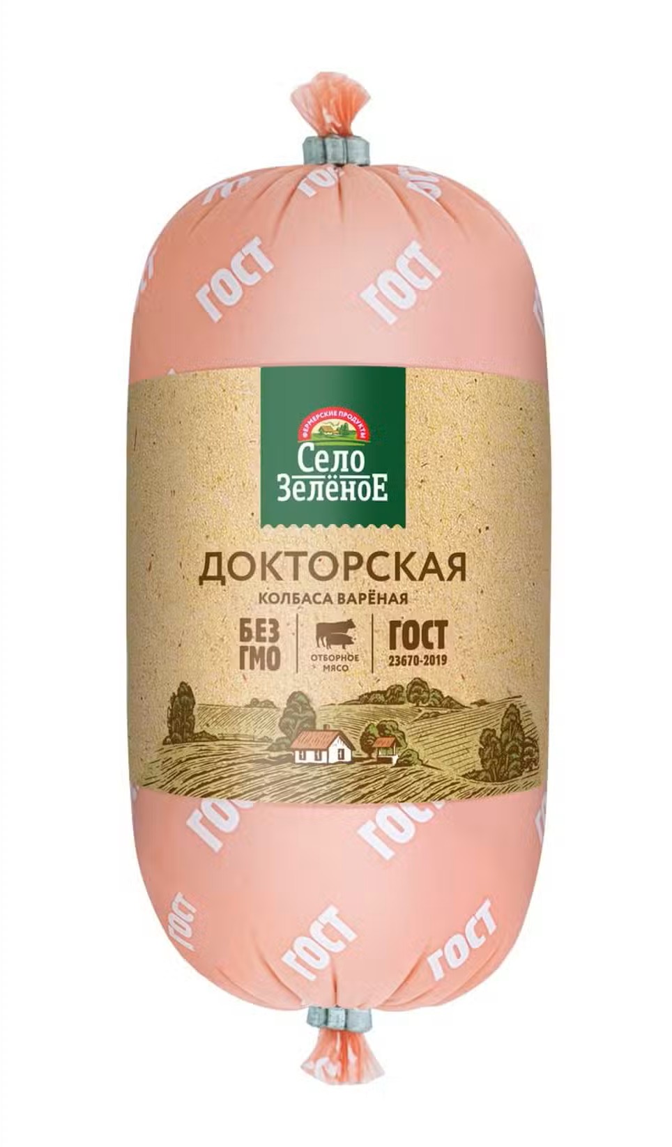 

Колбаса Село Зелёное вареная докторская 400 г