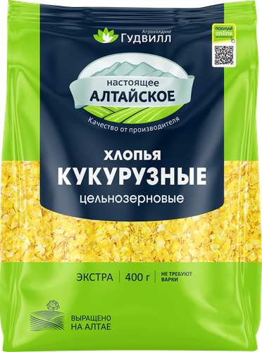 

Хлопья кукурузные Гудвилл Экстра не требующие варки м/у 400 г