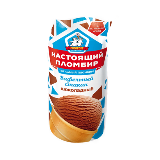 

Мороженое РосФрост Настоящий пломбир шоколадный 80 г