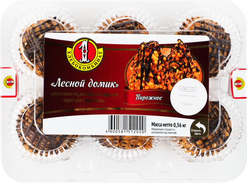 

Пирожное Первый хлебокомбинат Лесной домик 6x60 г