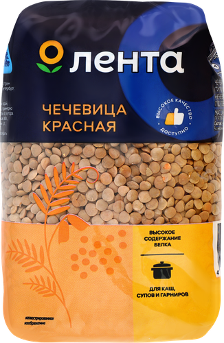 

Чечевица Лента красная 450 г