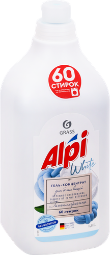 

Концентрированное жидкое средство для стирки белого белья Alpi White 1.8 л