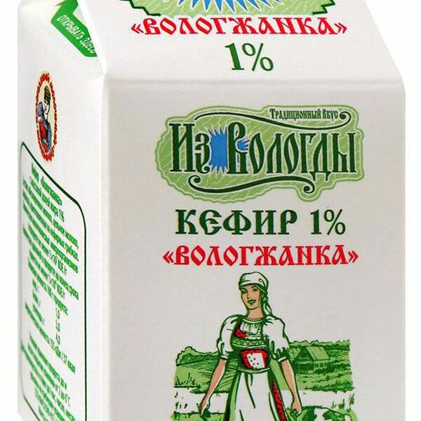 Кефир Вологодский молочный комбинат Вологжанка 1%, 470мл