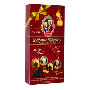 

Конфеты шоколадные Reber ассорти в Новогодней упаковке 200 г, Германия