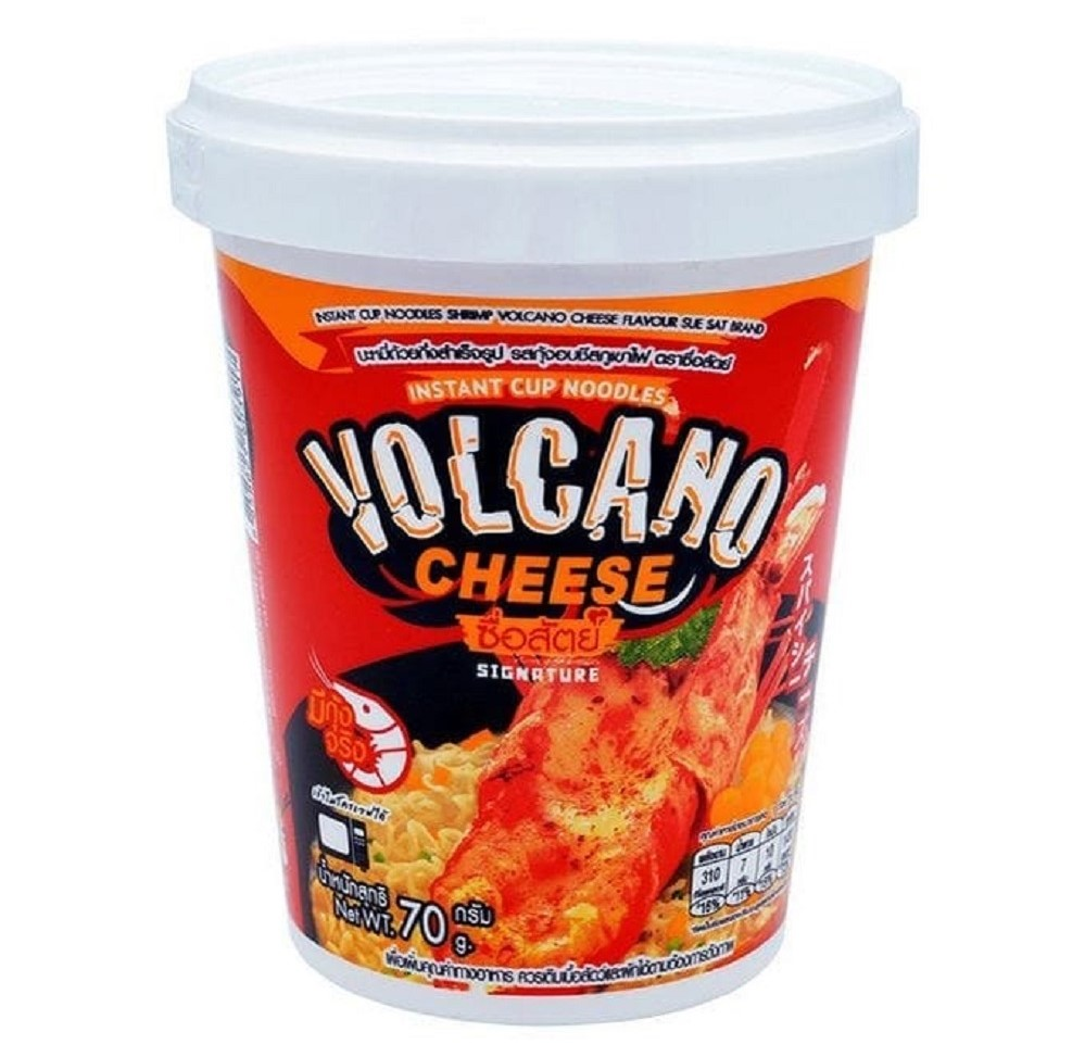 

Лапша быстрого приготовления Sue Sat Volcano со вкусом креветок и сливочного сыра 70 г