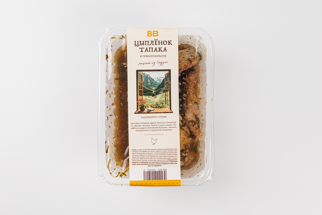 

Цыпленок тапака ВкусВилл в пряном бульоне 520 г