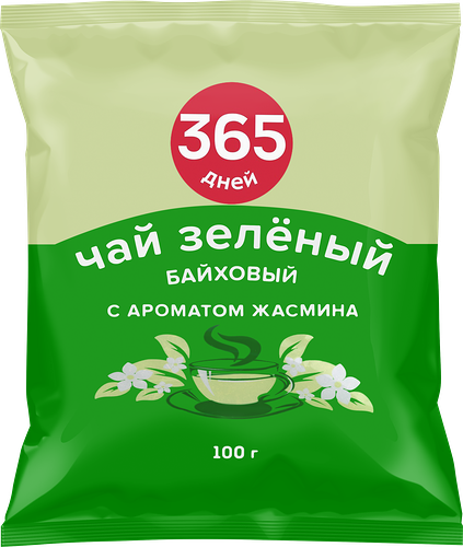 Чай зеленый Китайский 365 Дней с ароматом жасмина 