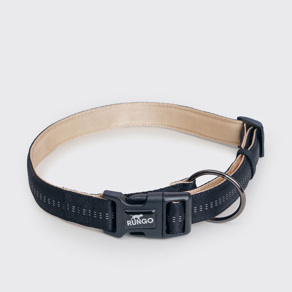 Ошейник Rungo Downtown L-XL: 40–65 см х 25 мм черный с бежевым