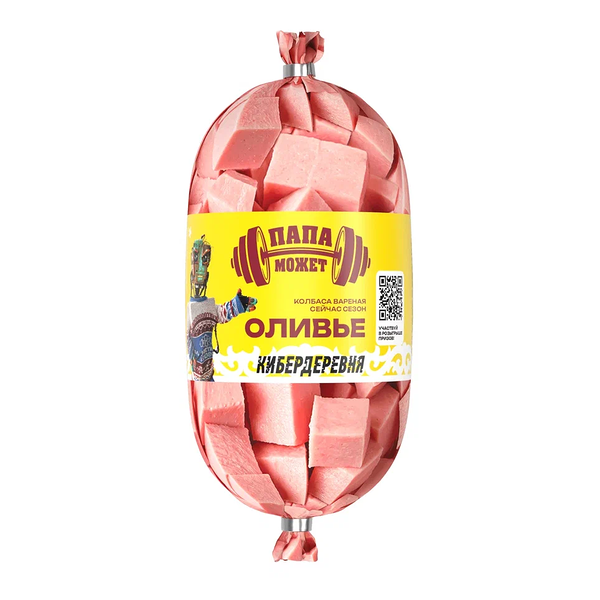 Колбаса Папа может Сейчас сезон окрошки из мяса кур вареная 400 г