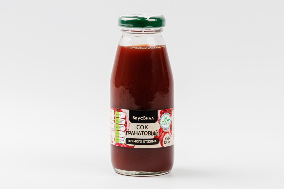 

Сок гранатовый прямого отжима, 200 мл