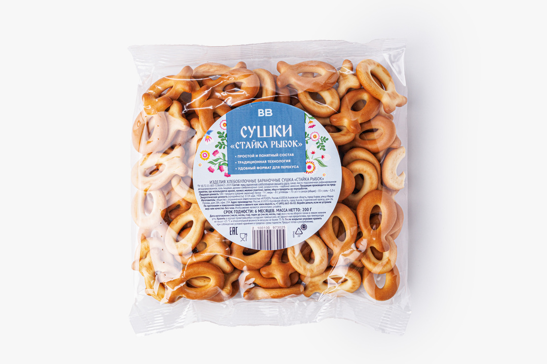 

Сушки ВкусВилл Стайка рыбок 200 г