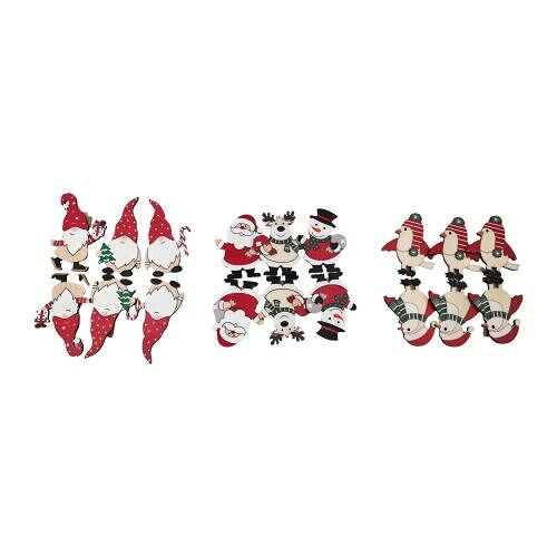 Набор декоративных прищепок Птички OU25S27A 6 шт., дизайн в ассортименте