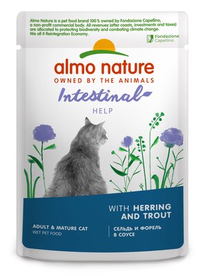 Влажный корм Альмо Нейчер (Almo Nature) для взрослых кошек сельдь и форель в соусе 85 г