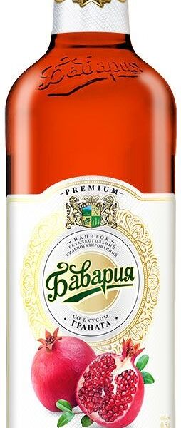 Напиток безалкогольный Бавария со вкусом Граната сильногазированный, 0.5 л