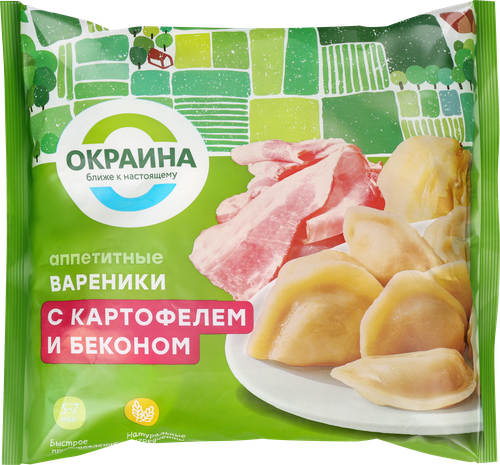 

Вареники Окраина с картофелем и беконом 500 г