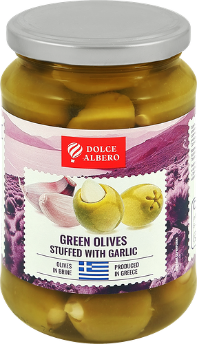 Оливки с чесноком DOLCE ALBERO зеленые