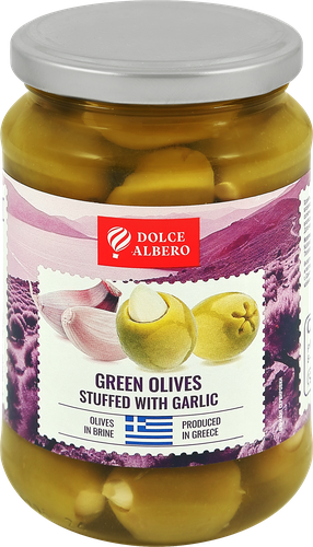 

Оливки с чесноком DOLCE ALBERO зеленые